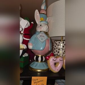 Charming Blue and Pink Ceramic Figurine